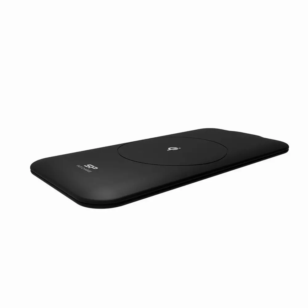 Безжично зарядно устройство Silicon Power QI210, Qi, 7.5/10W, Черно