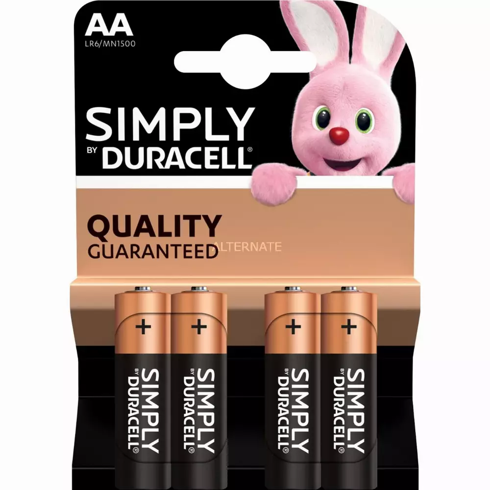 Алкална батерия DURACELL Simply LR6 /4 бр. в блистер/ 1.5V