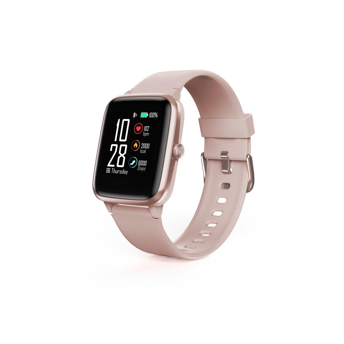 Смарт часовник Hama Fit Watch 5910, 1.3", GPS, Пулс, Пидометър, Калории, Водоустойчив, Розов
