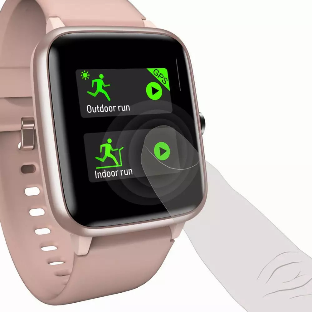 Смарт часовник Hama Fit Watch 5910, 1.3", GPS, Пулс, Пидометър, Калории, Водоустойчив, Розов