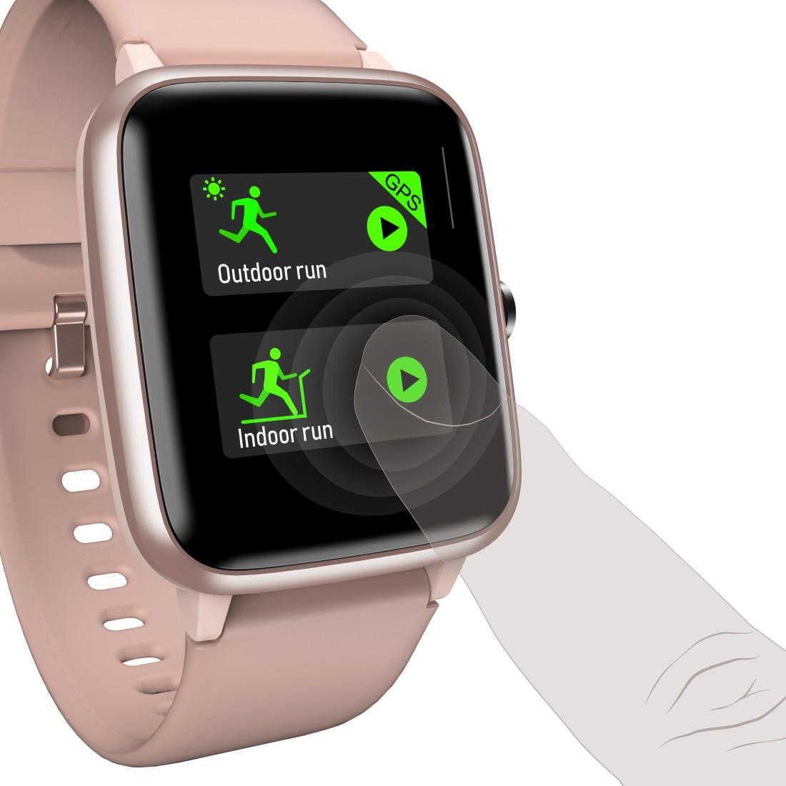 Смарт часовник Hama Fit Watch 5910, 1.3", GPS, Пулс, Пидометър, Калории, Водоустойчив, Розов