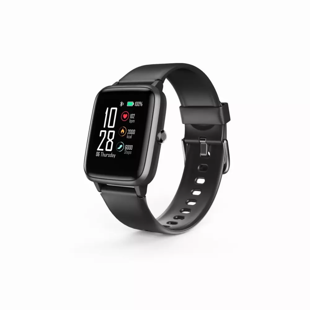 Смарт часовник Hama Fit Watch 5910, 1.3", GPS, Пулс, Пидометър, Калории, Водоустойчив, Черен