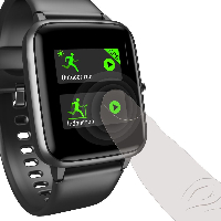 Смарт часовник Hama Fit Watch 5910, 1.3", GPS, Пулс, Пидометър, Калории, Водоустойчив, Черен