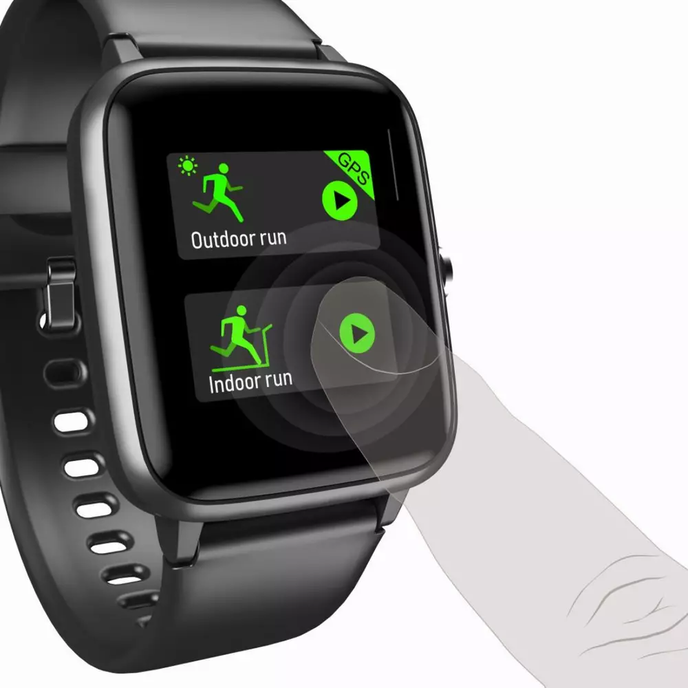 Смарт часовник Hama Fit Watch 5910, 1.3", GPS, Пулс, Пидометър, Калории, Водоустойчив, Черен