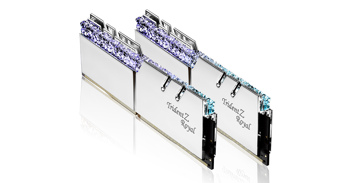 Памет G.SKILL Trident Z Royal Silver 32GB (2x16GB) 4000MHz CL16 - F4-4000C16D-32GTRSA