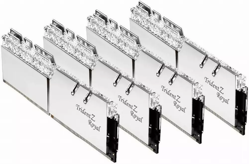 Памет G.SKILL Trident Z Royal Silver 32GB (4x8GB) DDR4 4000MHz CL16 - F4-4000C16Q-32GTRS