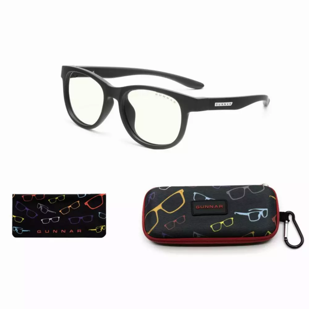 Детски компютърни очила GUNNAR Rush Kids Small, Clear Natural, Черен