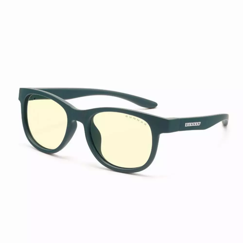 Детски компютърни очила GUNNAR Rush Kids Small, Amber Natural, Зелен