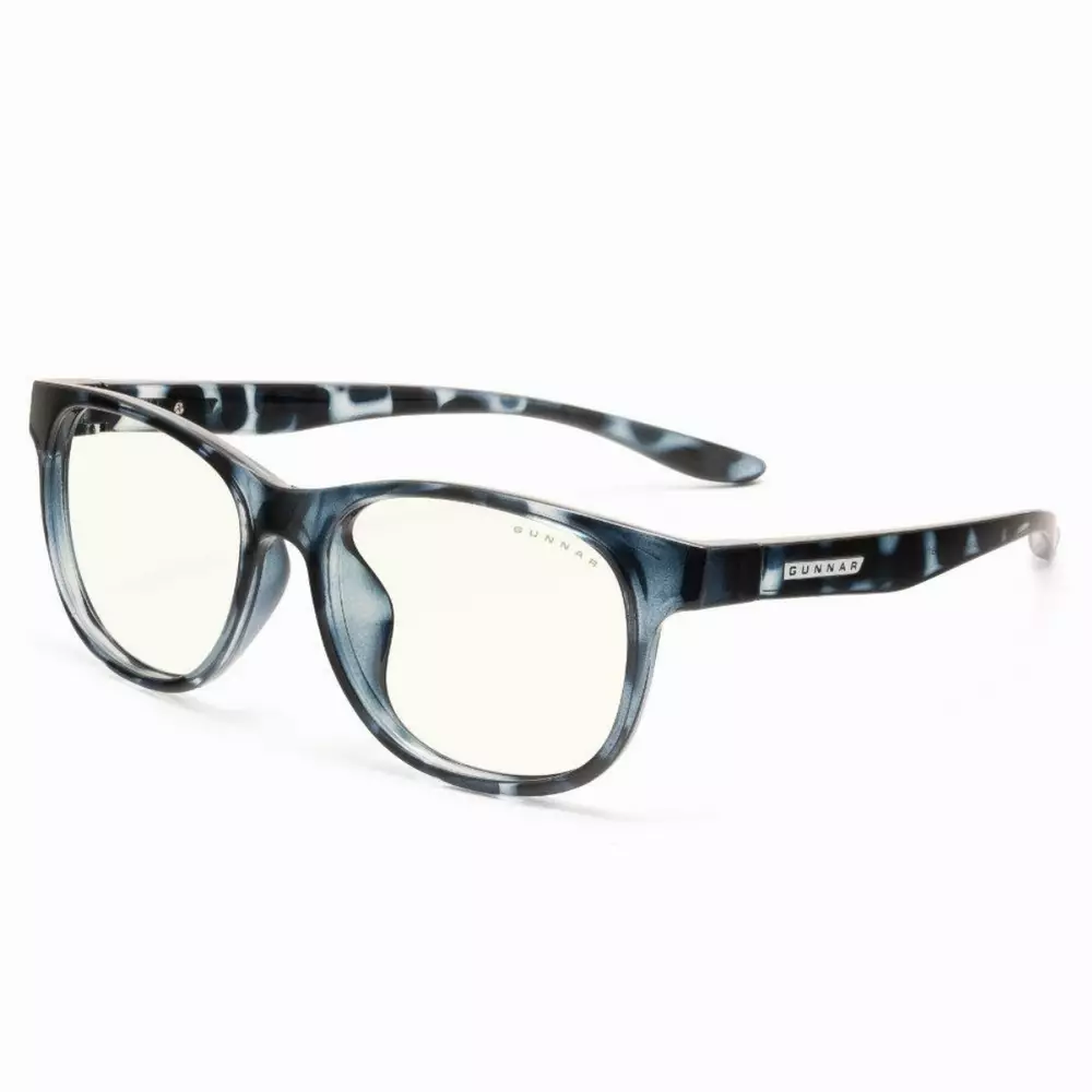 Детски компютърни очила GUNNAR Rush Kids Large, Clear Natural, Син