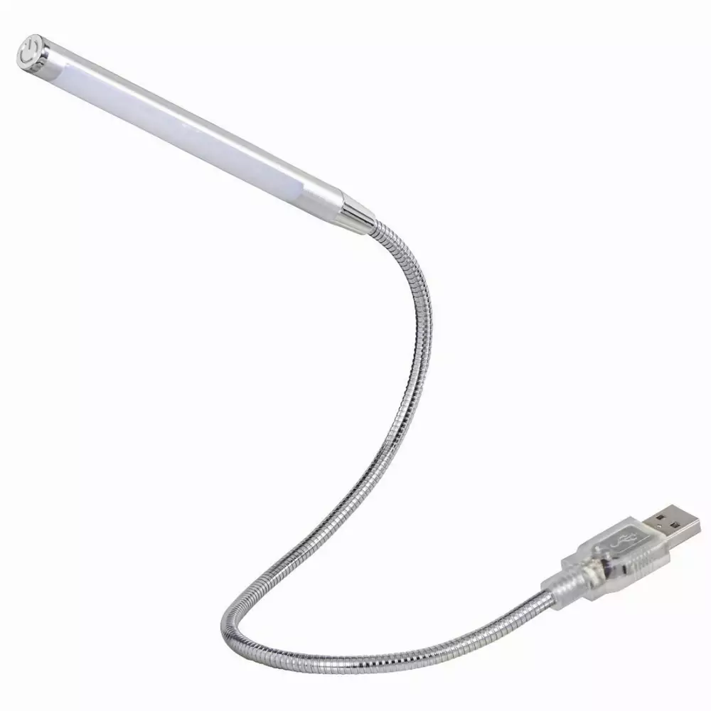 Лампа за лаптоп HAMA Swan Neck, USB, Димираша, 10 LED, Тъч сензор