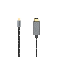 Кабел HAMA USB-C мъжко - HDMI мъжко, Ultra-HD, 4K@60 Hz, 1.5м, Алуминий, Позлатени конектори