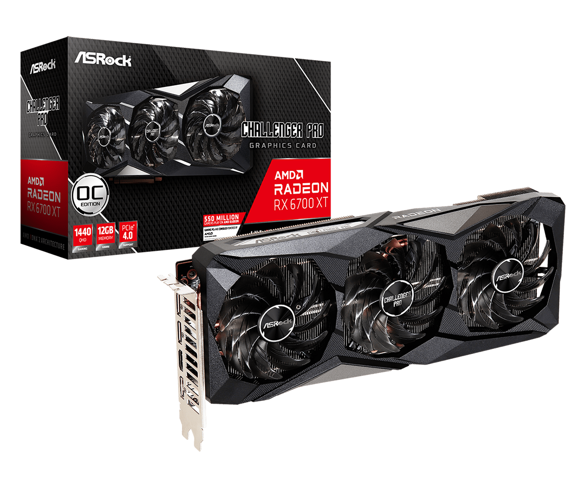 Видео карта ASRock AMD Radeon RX 6700 XT Challenger Pro 12GB OC
