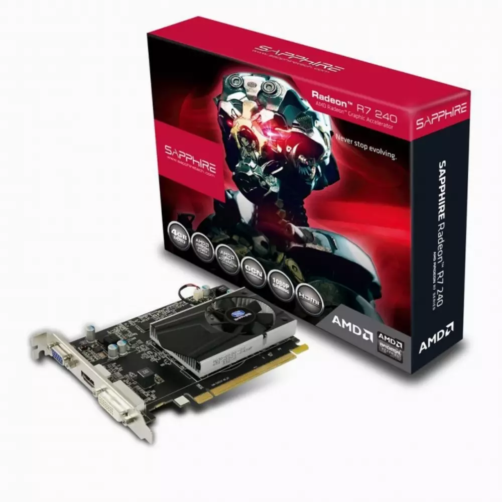 Видео карта Sapphire R7 240 4GB Low-profile DDR3 - 11216-35-20G