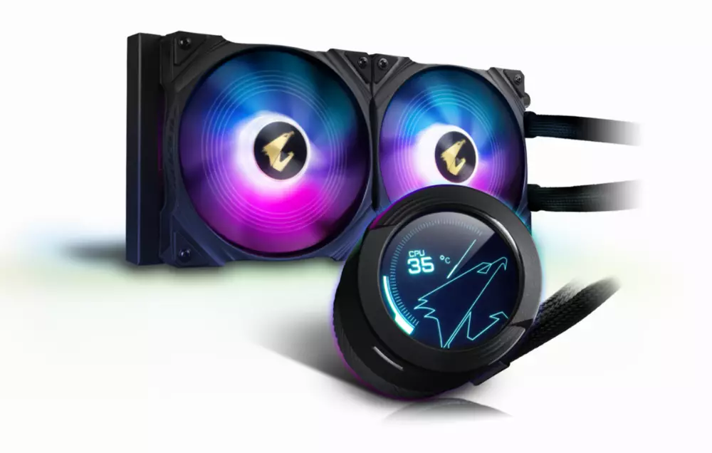 Охладител за процесор Gigabyte AORUS WATERFORCE X 280 LCD Display RGB Fusion