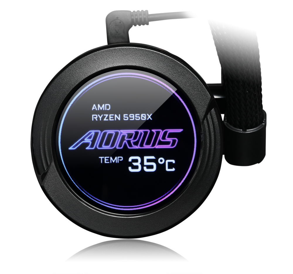 Охладител за процесор Gigabyte AORUS WATERFORCE X 240 LCD Display RGB Fusion