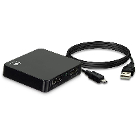 HDMI Сплитер EWENT 1/2, 4K@30Hz, USB, Черен
