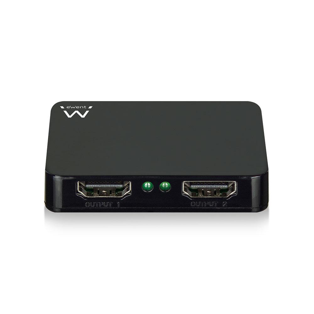 HDMI Сплитер EWENT 1/2, 4K@30Hz, USB, Черен
