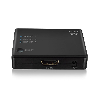 3 портов HDMI суич EWENT, 4K@30Hz, USB, Дистанционно, Черен