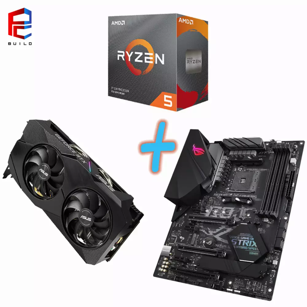 Комбо оферта (ASUS ROG STRIX B450-F Gaming II + AMD Ryzen 5 3600 + ASUS Dual RTX 2060 EVO OC 6GB)