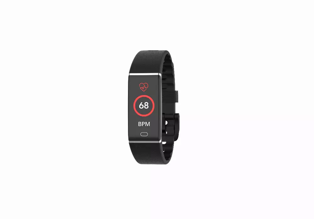 Фитнес гривна MyKronoz ZeTrack+, Цветен дисплей, Черен