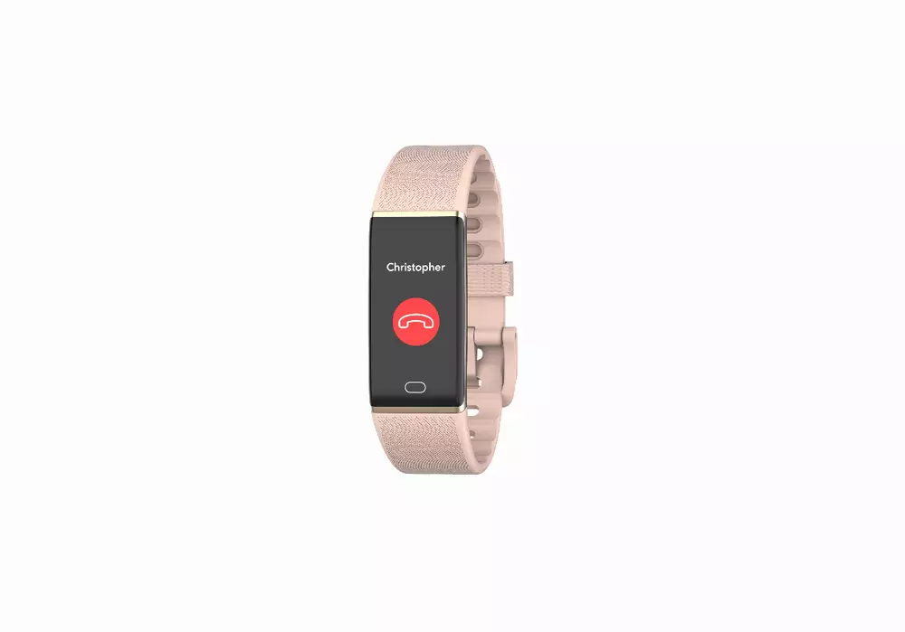 Фитнес гривна MyKronoz ZeTrack+, Цветен дисплей, Розов