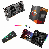 Комбо оферта (MSI MPG X570 GAMING EDGE WIFI + AMD Ryzen 7 5800X + Sapphire AMD Radeon PULSE RX 6700 XT 12GB + Kingston Hyper X Fury RGB 32GB (2x16GB) DDR4 3200MHz CL16)