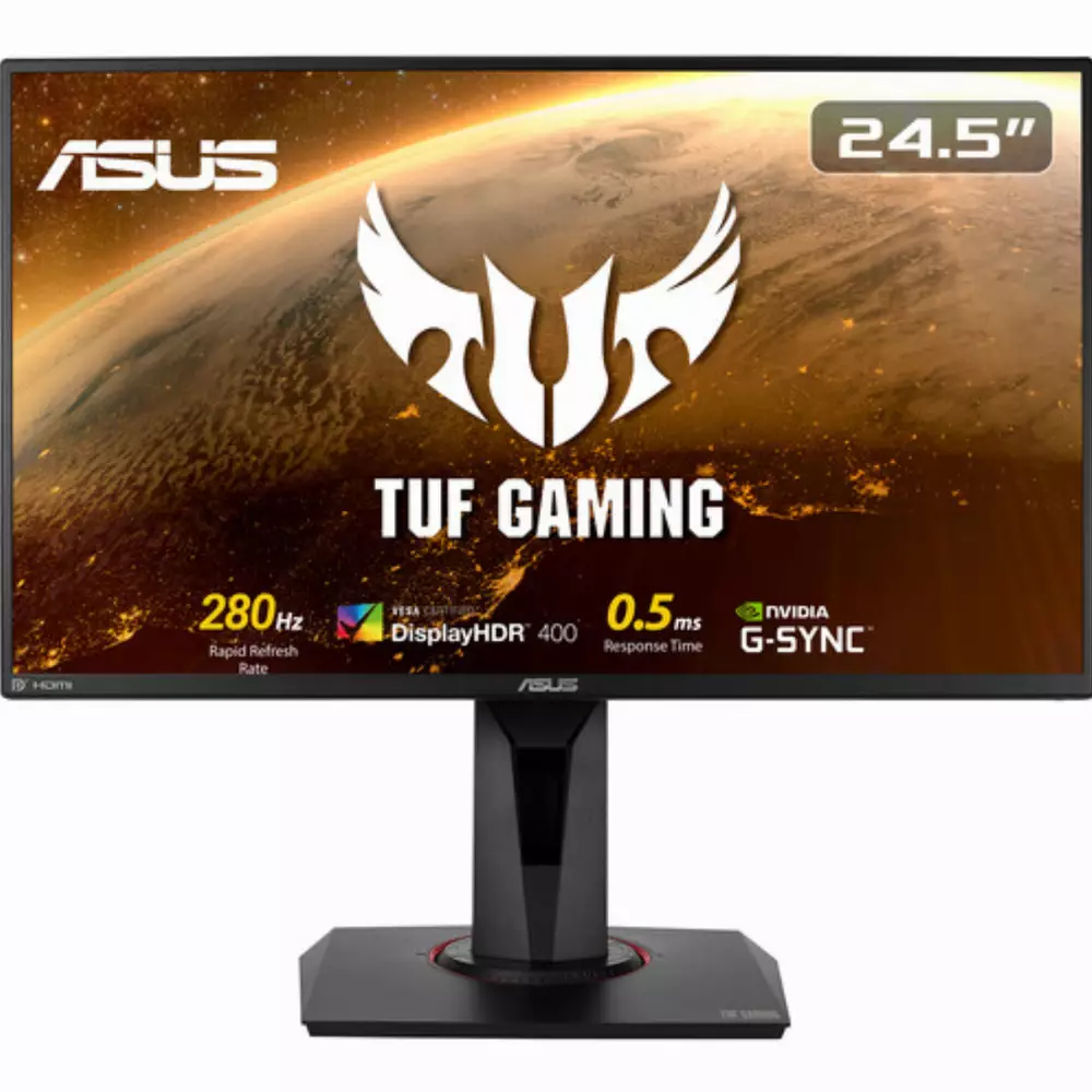 Монитор ASUS TUF GAMING VG258QM 24.5", TN, FHD 1920x1080, 280Hz, 0.5ms, HDR, G-SYNC Compatible