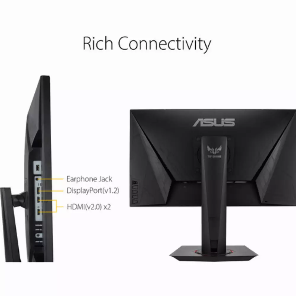Монитор ASUS TUF GAMING VG258QM 24.5", TN, FHD 1920x1080, 280Hz, 0.5ms, HDR, G-SYNC Compatible