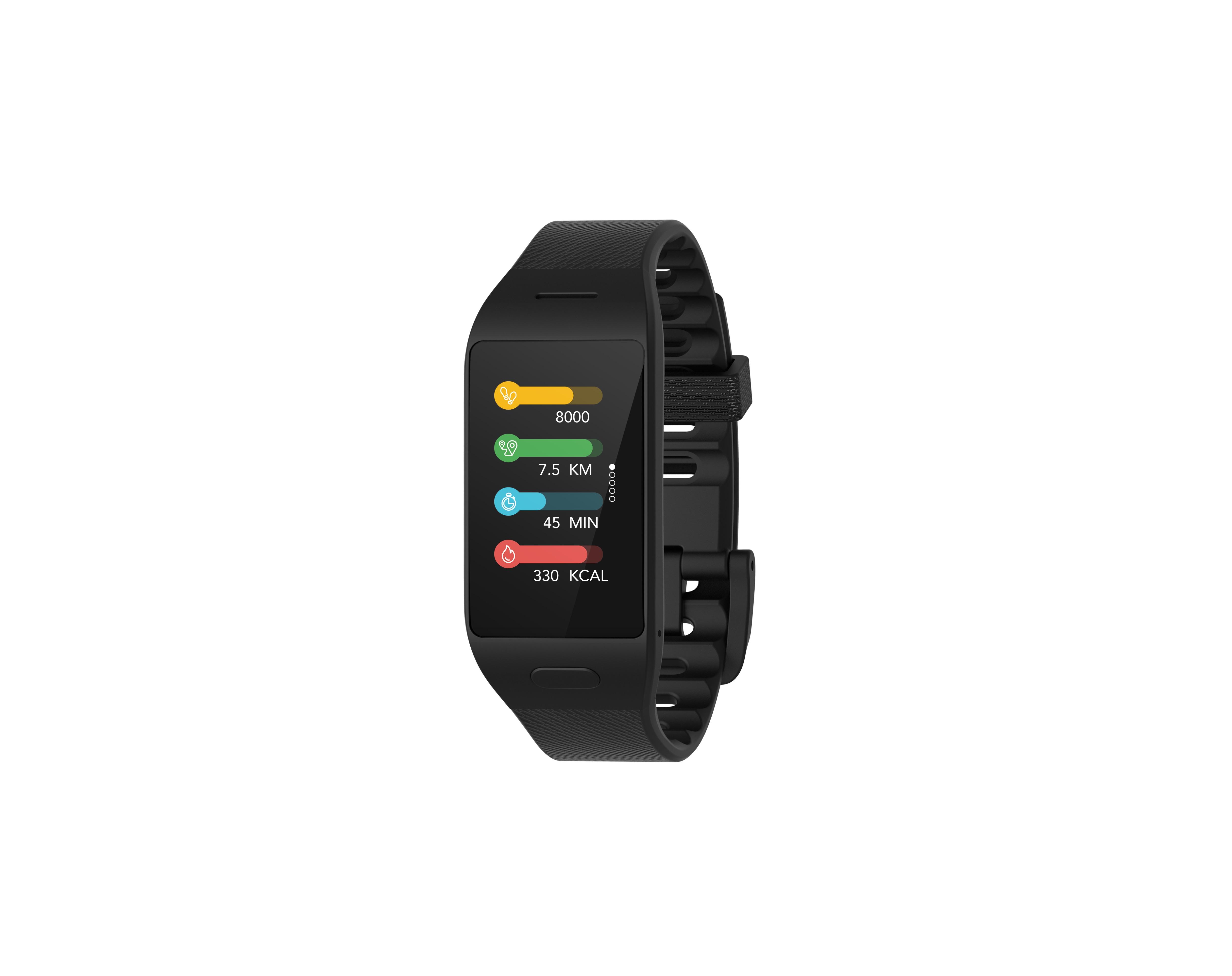 MyKronoz ZeNeo+ Smartwatch, 1.14", Touch Display, Temperature Measurement, Black/Black