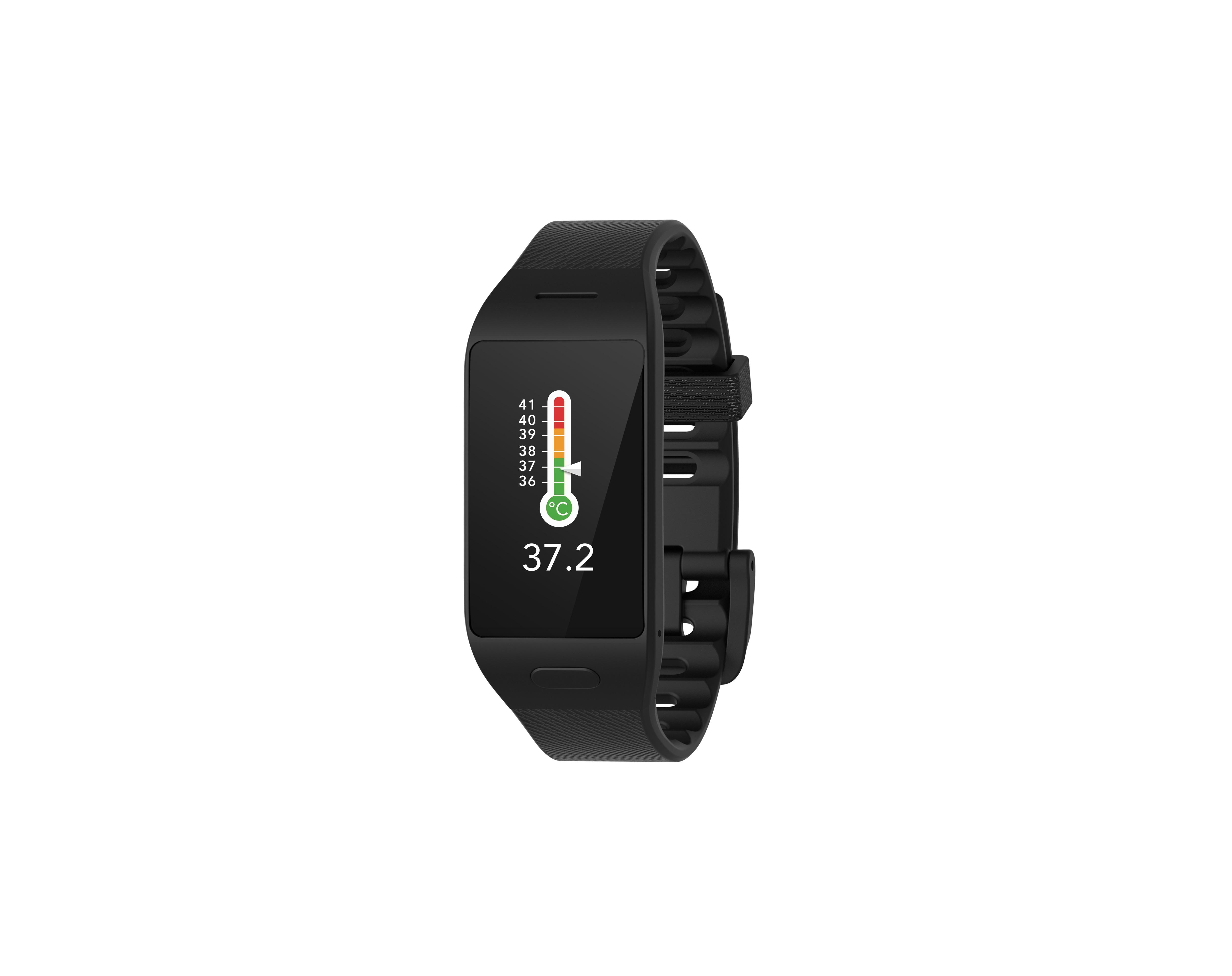 MyKronoz ZeNeo+ Smartwatch, 1.14", Touch Display, Temperature Measurement, Black/Black