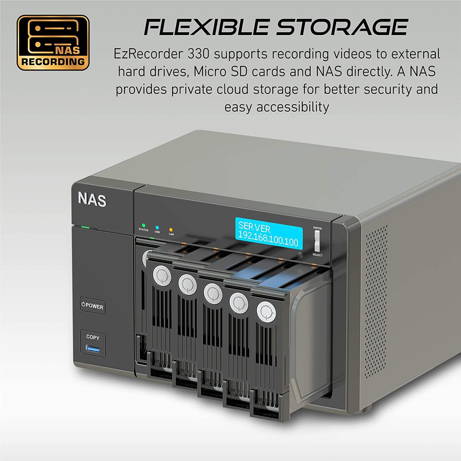 Captureur externe AVerMedia Capture HD Video EZRecorder 330, HDMI, Composite, USB, RJ45