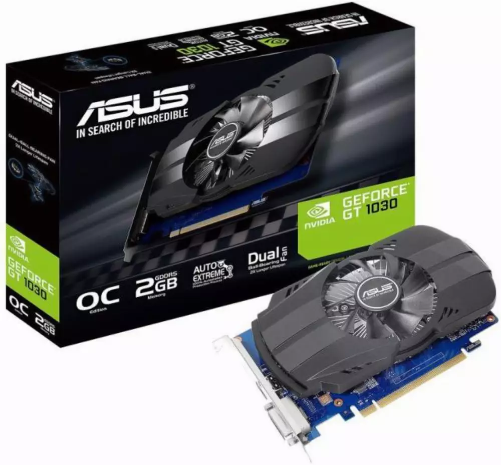 Видео карта ASUS Phoenix GeForce GT 1030 OC 2GB GDDR5