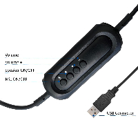 Слушалки Ewent EW3565, Микрофон, USB, 2.1м кабел, Сив/Черен