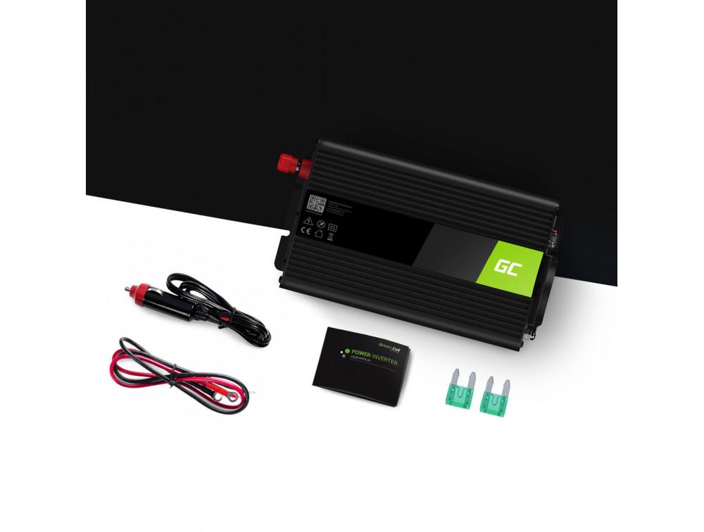 Инвертор GREENCELL 12V 500W