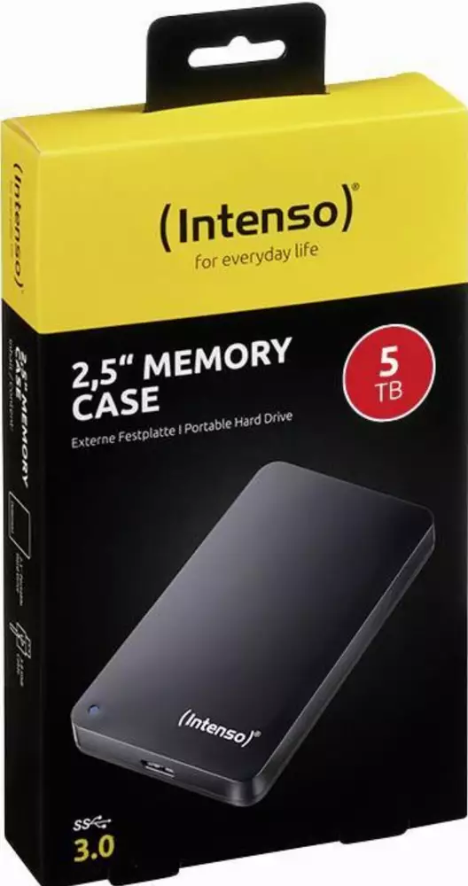 Външен диск HDD Intenso, 2.5", 5TB, USB 3.0