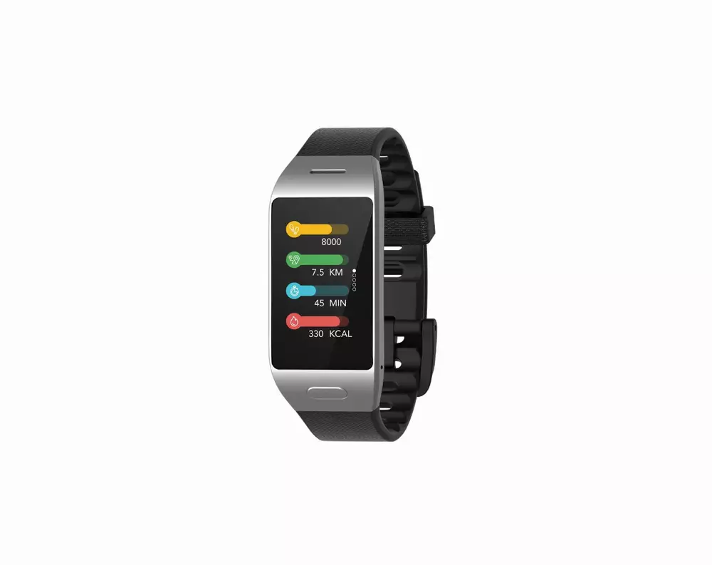 Смарт часовник MyKronoz ZeNeo+, 1.14", Тъч дисплей, Мерене на температура, Сребрист/Черен