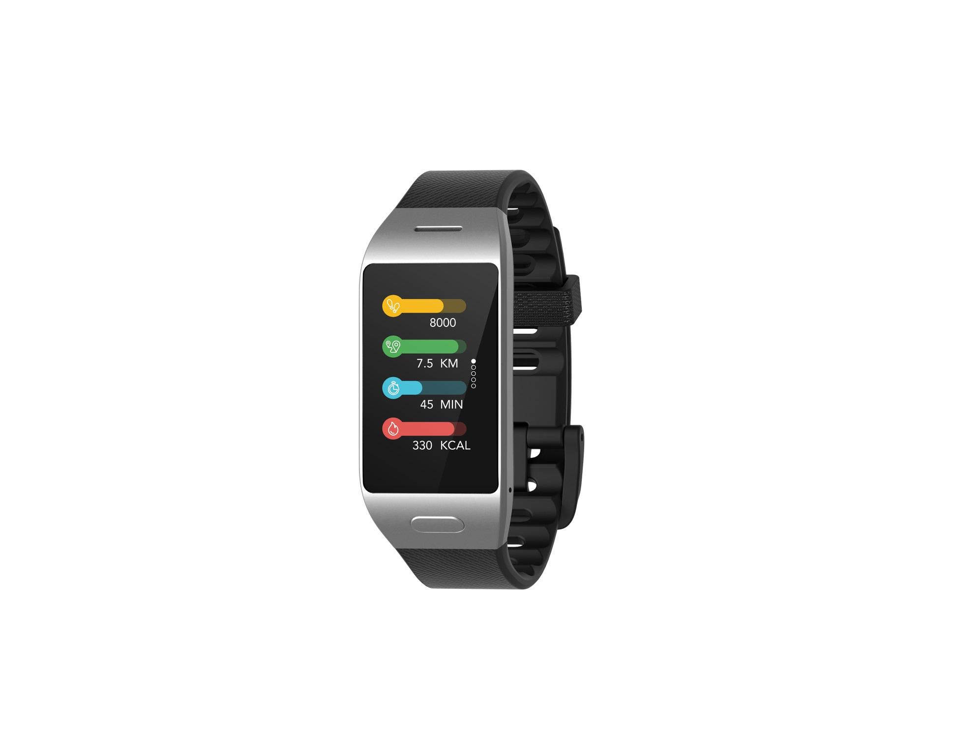 Смарт часовник MyKronoz ZeNeo+, 1.14", Тъч дисплей, Мерене на температура, Сребрист/Черен