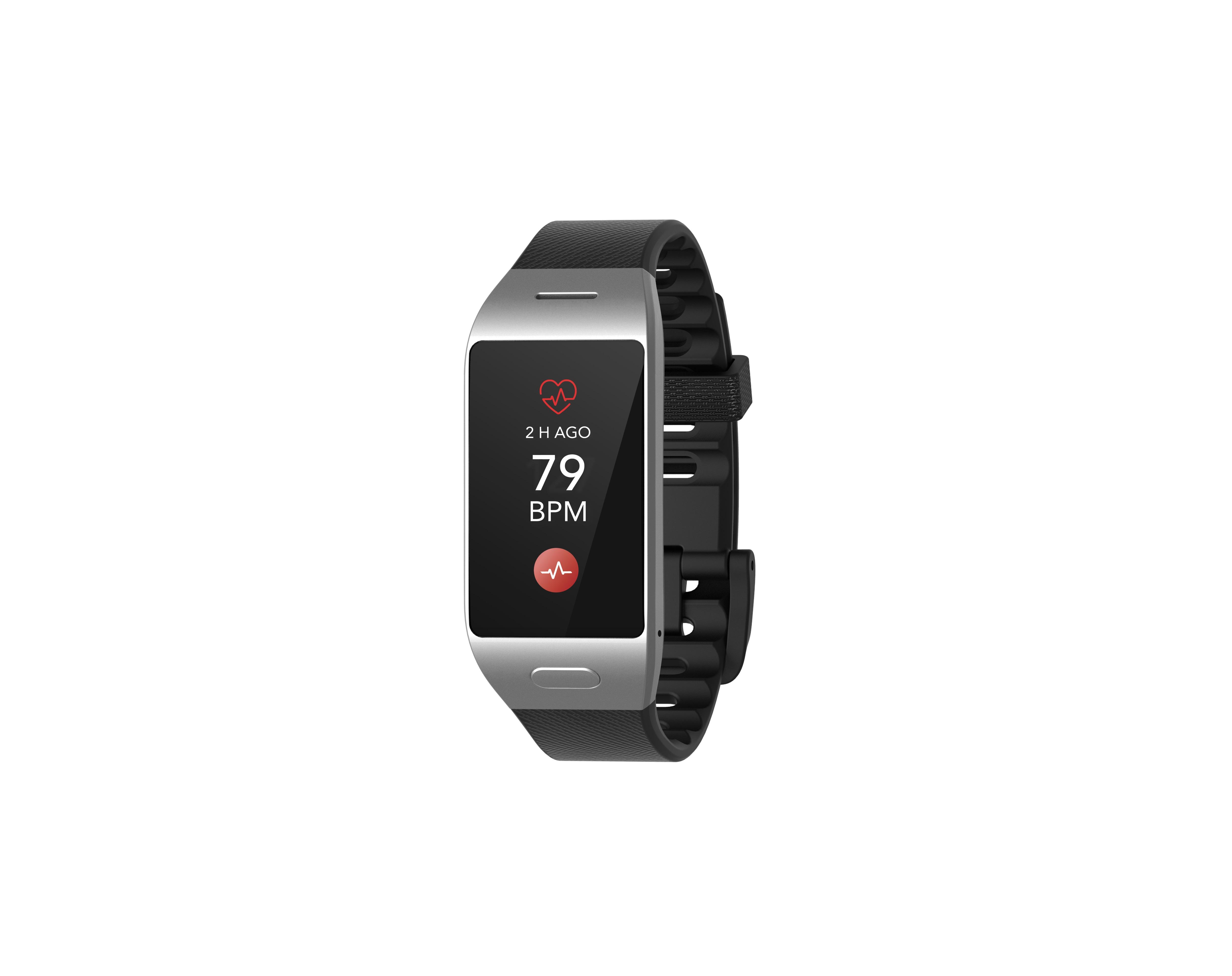 Смарт часовник MyKronoz ZeNeo+, 1.14", Тъч дисплей, Мерене на температура, Сребрист/Черен