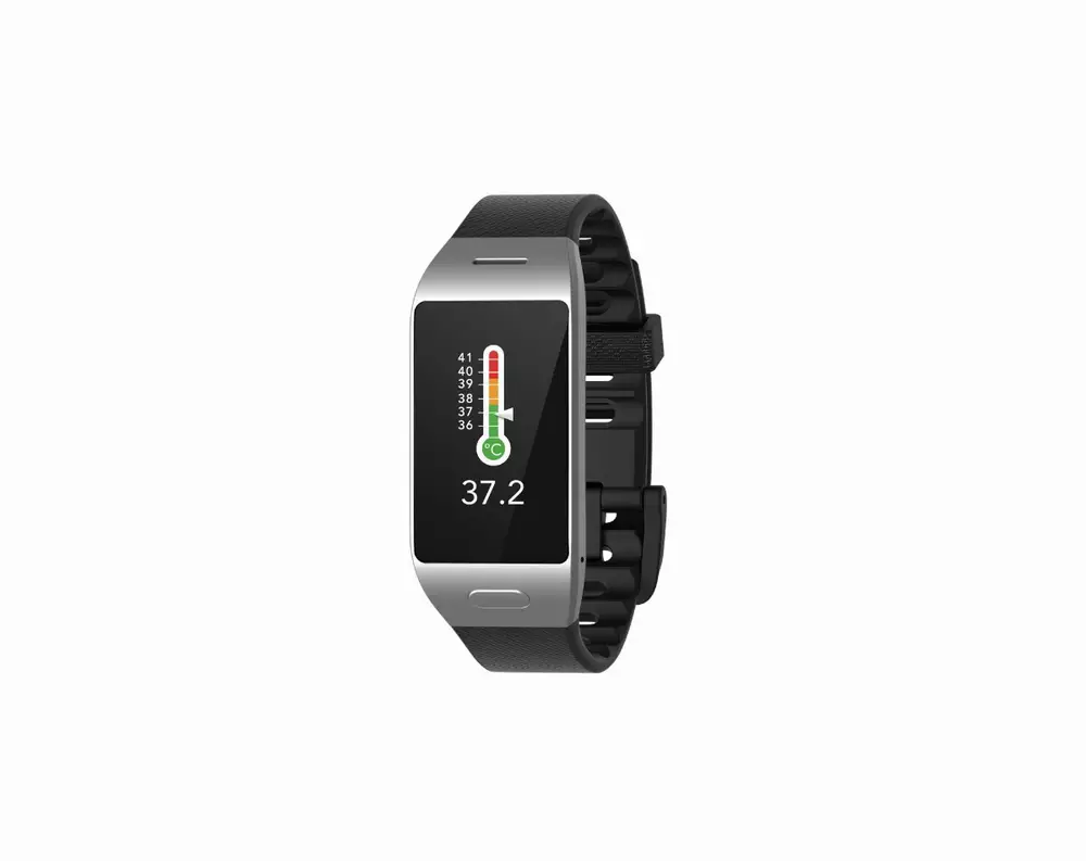 Смарт часовник MyKronoz ZeNeo+, 1.14", Тъч дисплей, Мерене на температура, Сребрист/Черен