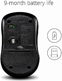 Мишка RAPOO 1620 Optical Wireless Mouse 2.4 GHz Black