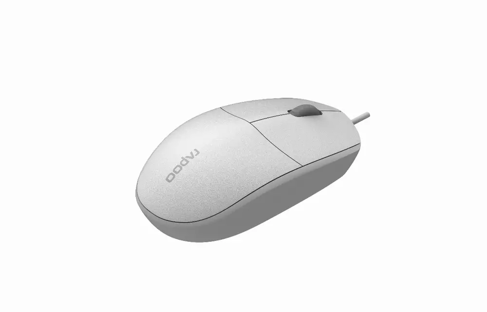 Оптична мишка RAPOO N100, USB, Бял