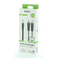 Аудио кабел HAMA стерео жак 3,5 mm -2 x Чинч, 1.5м