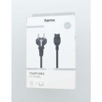 Захранващ кабел HAMA euro-plug- 3-pin женско, 2.5м, Черен