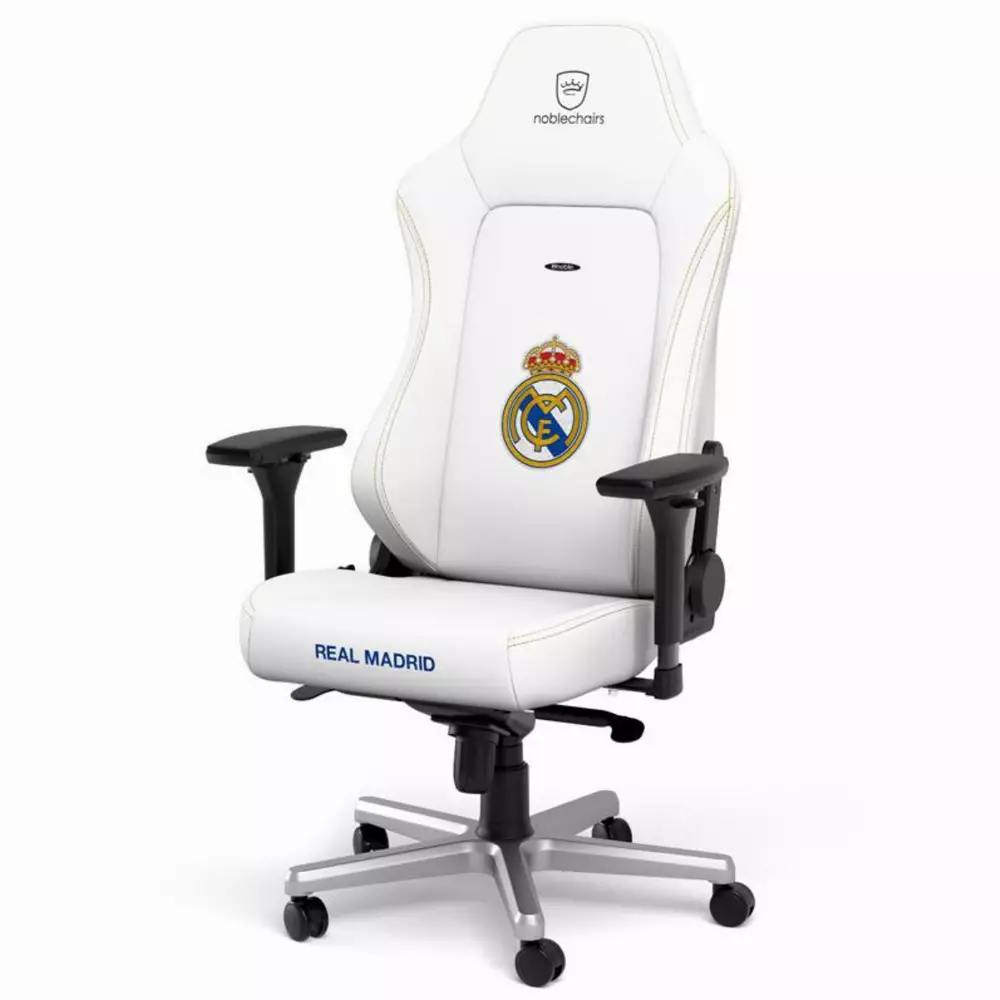 Геймърски стол noblechairs HERO, White, Real Madrid Edition
