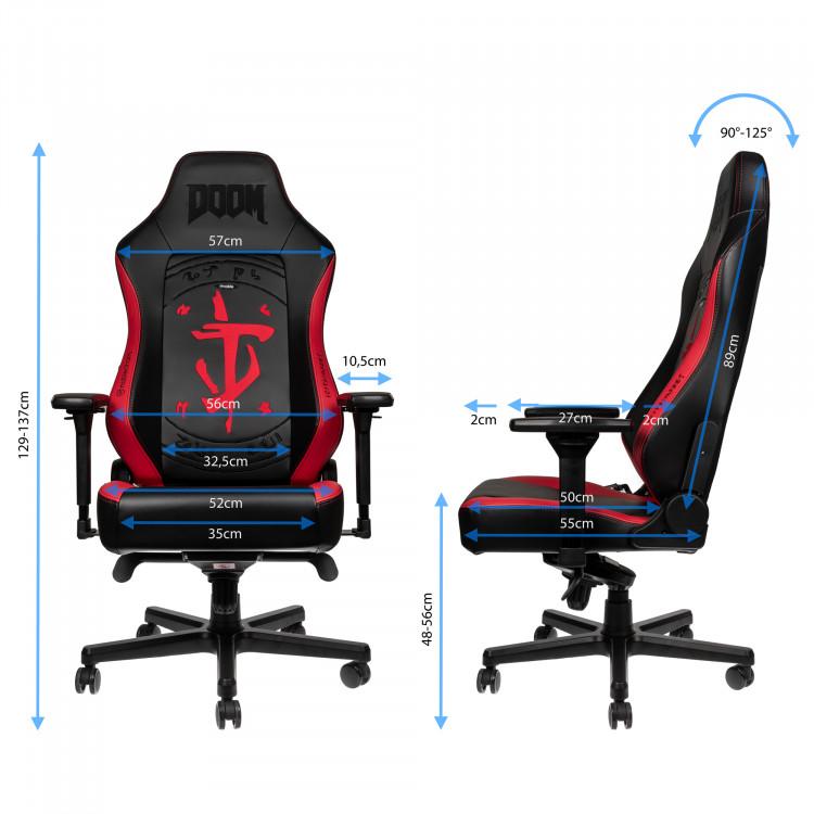 Геймърски стол noblechairs HERO, Black, DOOM Edition
