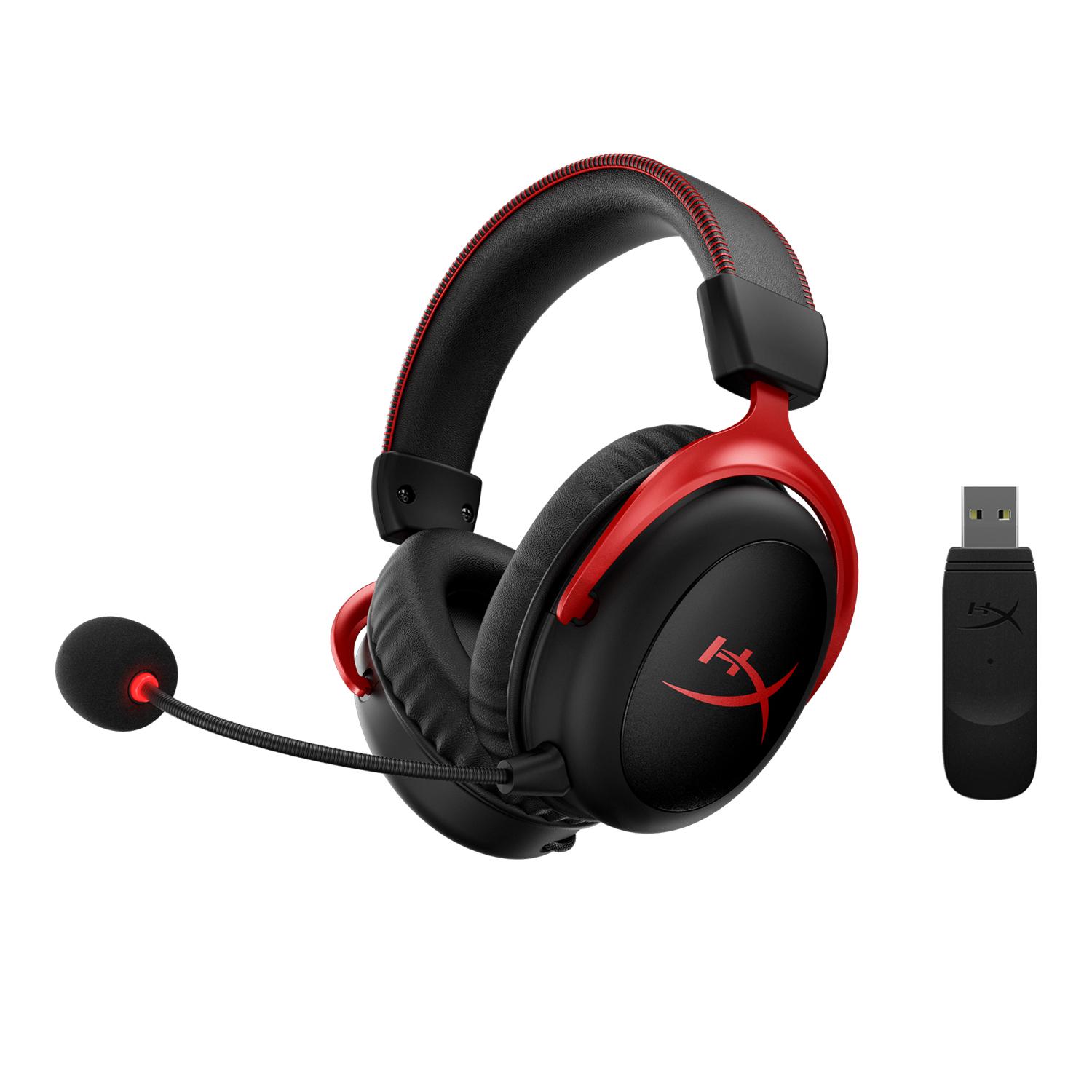 Геймърски безжични слушалки HyperX, Cloud II Wirelss Red, Микрофон, Черно/Червено