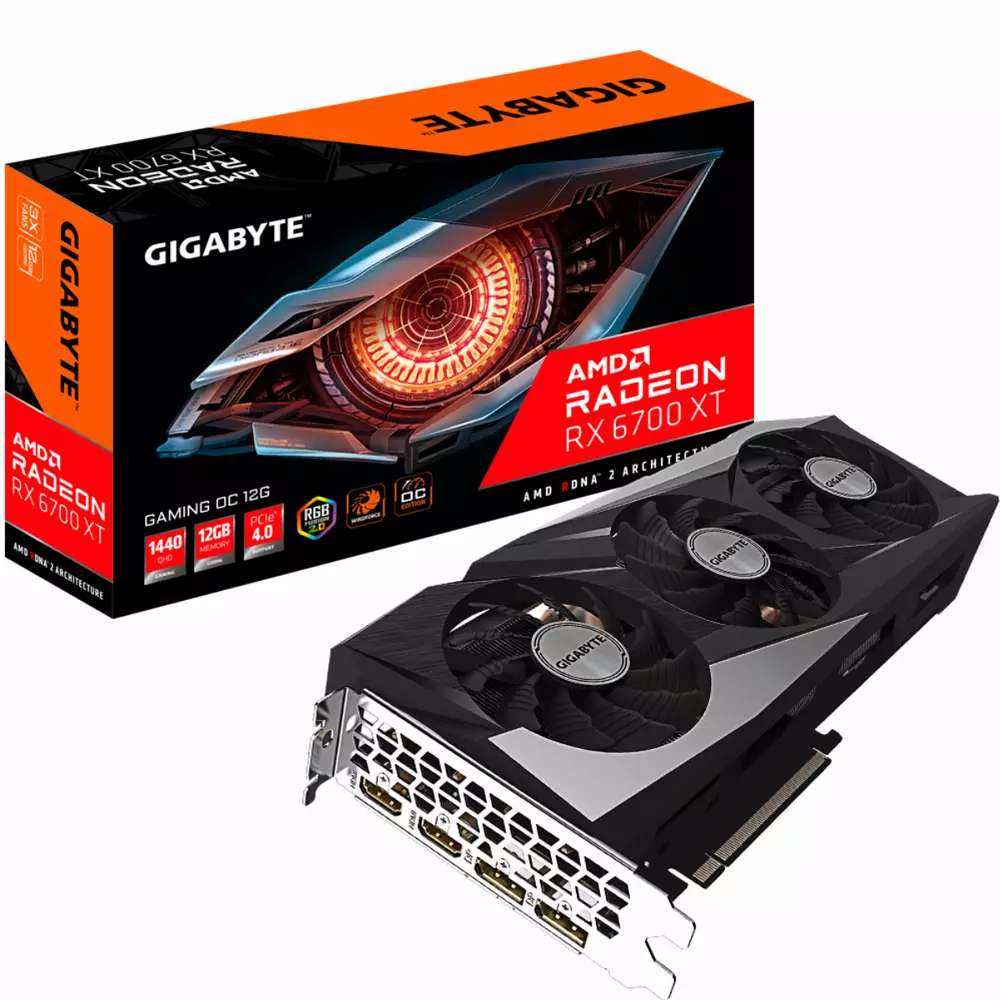 Видео карта GIGABYTE Radeon RX 6700 XT GAMING OC 12GB