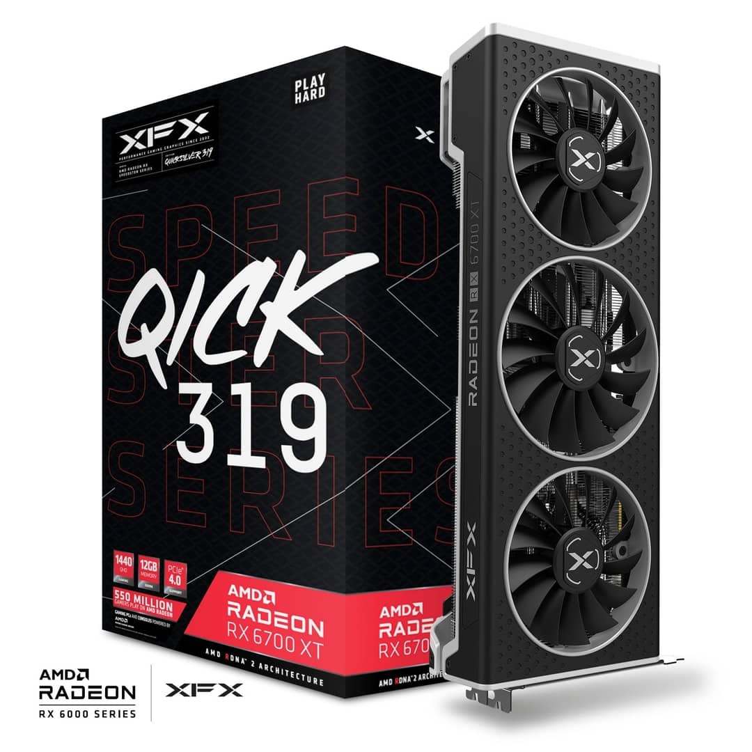 Видео карта XFX AMD Radeon RX 6700 XT QICK 319 BLACK 12GB
