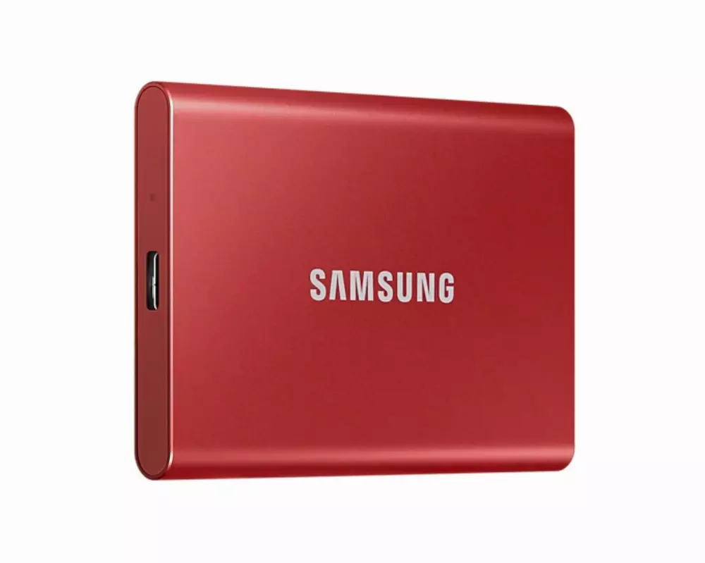Външен диск SSD Samsung Portable T7 500GB Red - MU-PC500R/WW