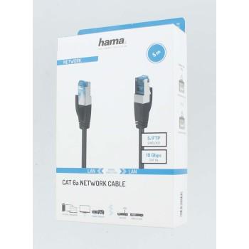 Câble réseau HAMA, CAT 6a, 10 Gbit/s, S/FTP, 5 m, Noir